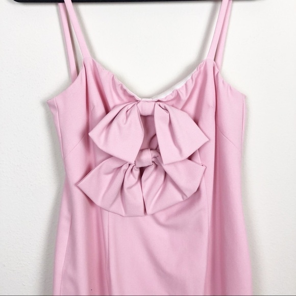 Black Halo Eve Milayla Bow Embellished Gown Pastel Pink Formal Evening Solid - Picture 4 of 11